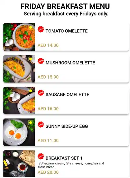 Cando Restaurant Menu in Baniyas, Dubai 
