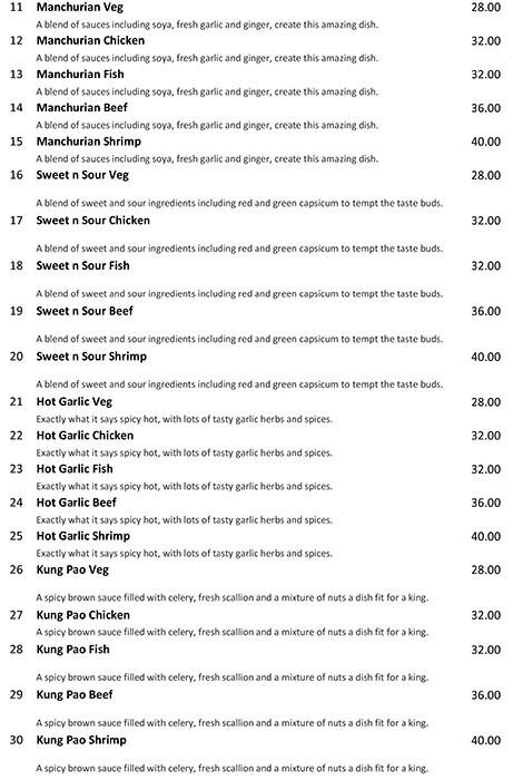 Noodle & Co Menu in Jumeirah 