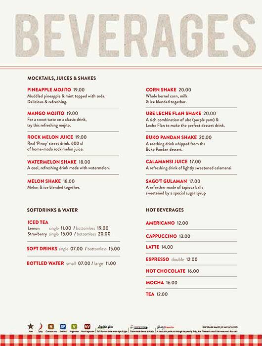 Max's Restaurant Menu in Jebel Ali 