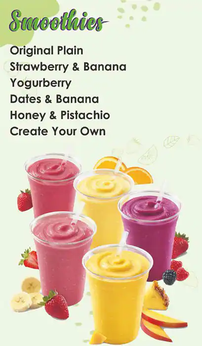 Yogurtberry Menu in DAFZA, Dubai International Airport Area, Dubai 