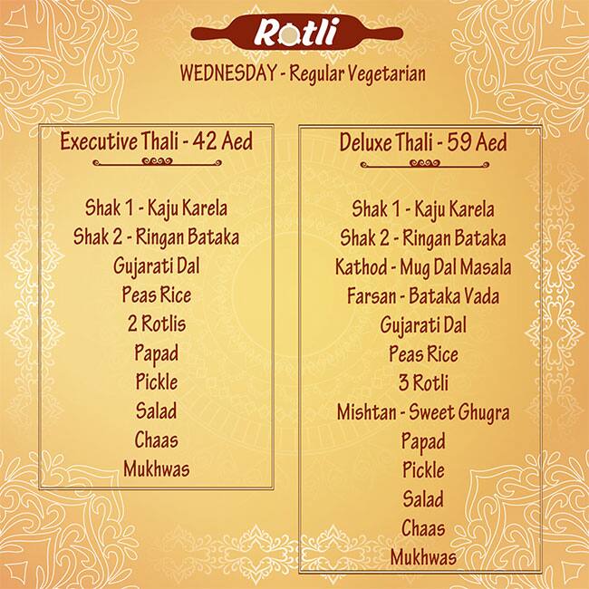 Rotli Menu in New Dubai 