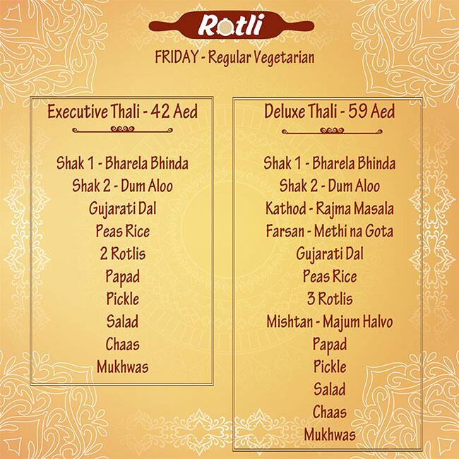 Rotli Menu in New Dubai 