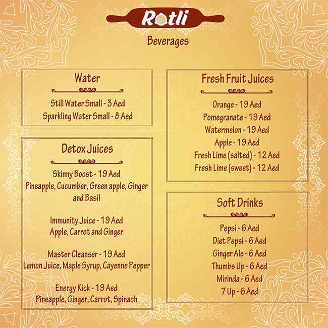 Rotli Menu in New Dubai 