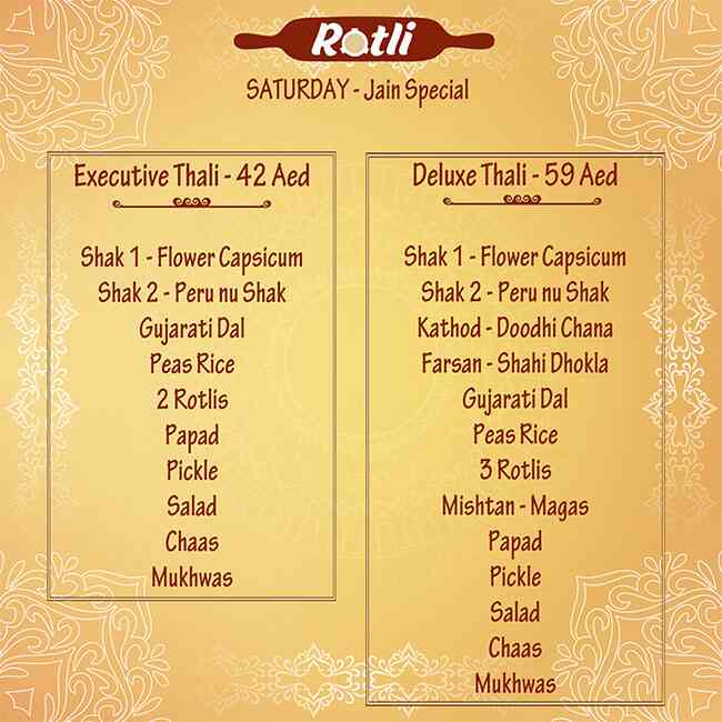 Rotli Menu in New Dubai 