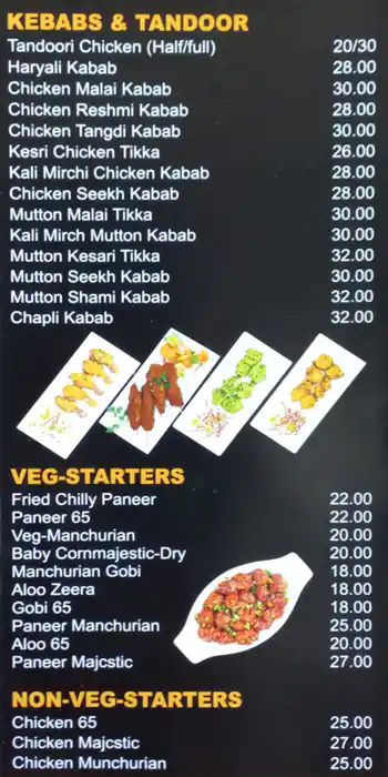 Best restaurant menu near Chinese Kebab North Indian