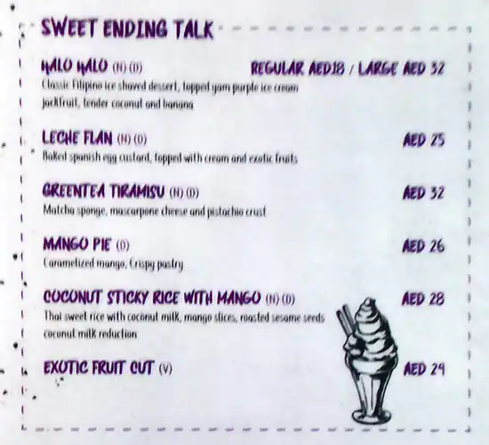 Halo Halo - Edge Creekside Hotel Menu 