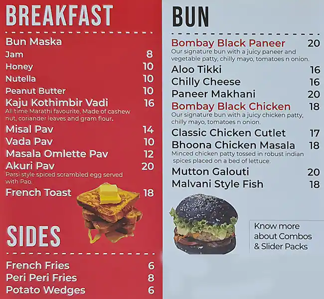 FFC - Mumbai's Fast Food Place Menu 