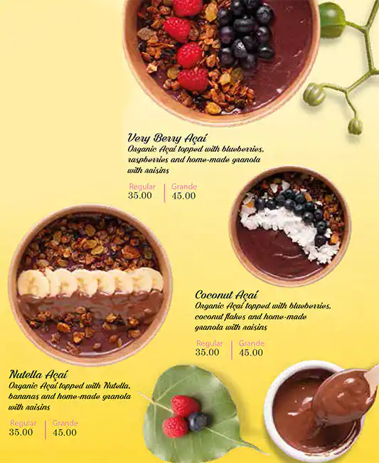 Generation Acai Menu in New Dubai 