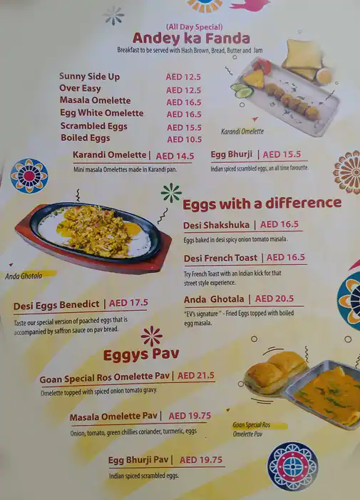 Eggys Veggy Menu in Mankhool, Dubai 