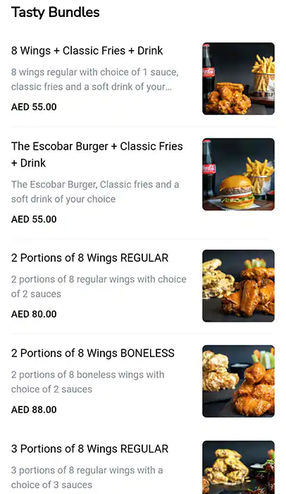 Wingsters - ونجسترز Menu in The Greens, Dubai 