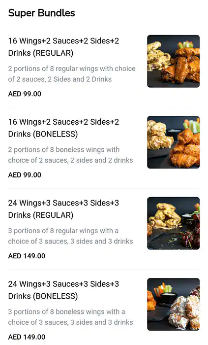 Wingsters - ونجسترز Menu in The Greens, Dubai 