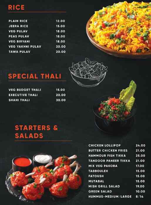 Mish Grill Menu in Al Karama, Dubai 