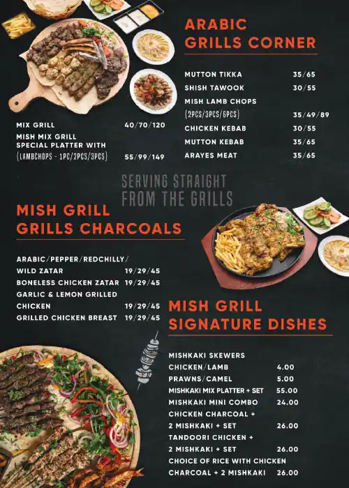 Mish Grill Menu in Al Karama, Dubai 