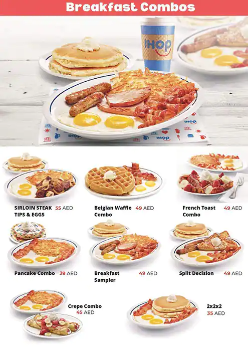 IHOP Menu in TECOM and around 