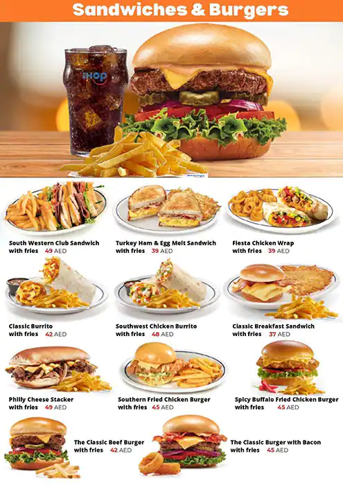 IHOP Menu in TECOM and around 