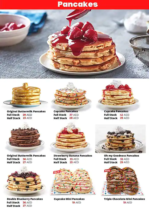 IHOP Menu in TECOM and around 