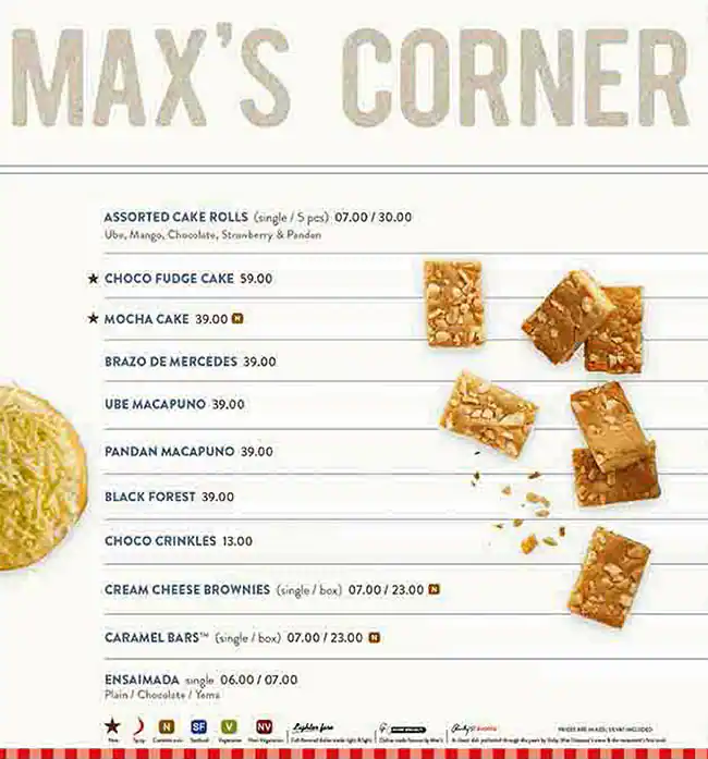 Max's Restaurant Menu in Deira 