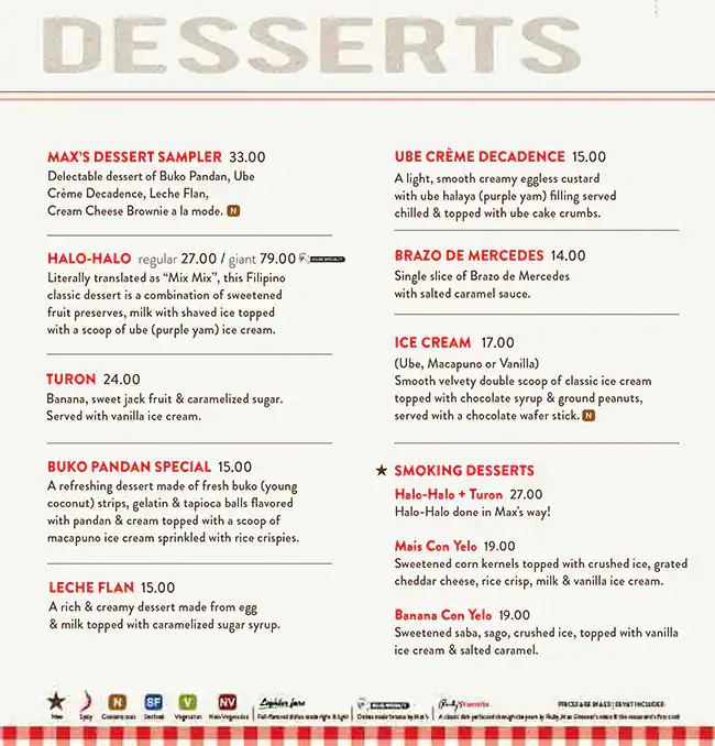 Max's Restaurant Menu in Deira 