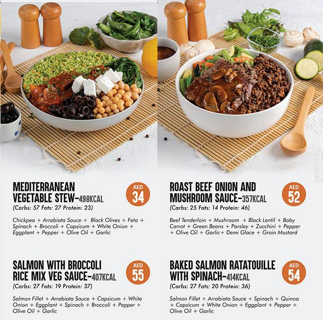 The 500 Calorie Project Menu in Outer Dubai 