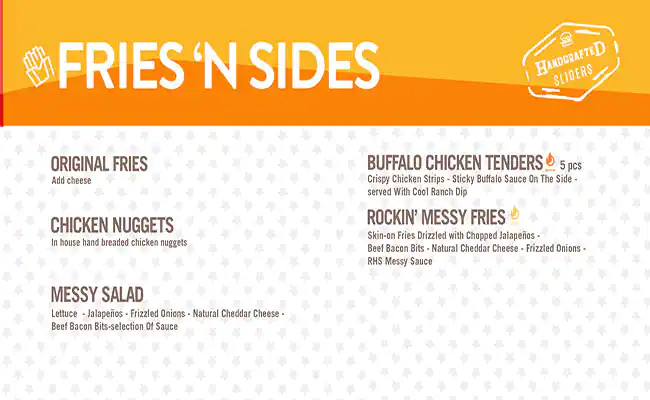 Rock House Sliders Menu in TECOM and around 