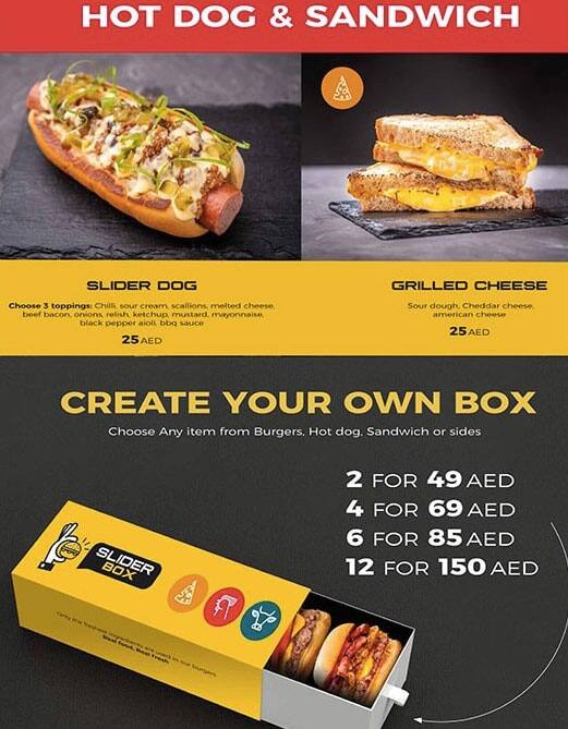 Slider Box Menu in New Dubai 