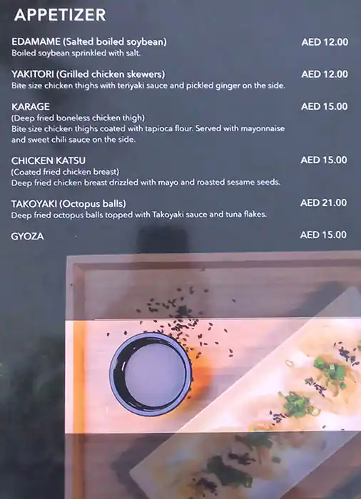 Best restaurant menu near Emirates Financial Towers DIFC Dubai