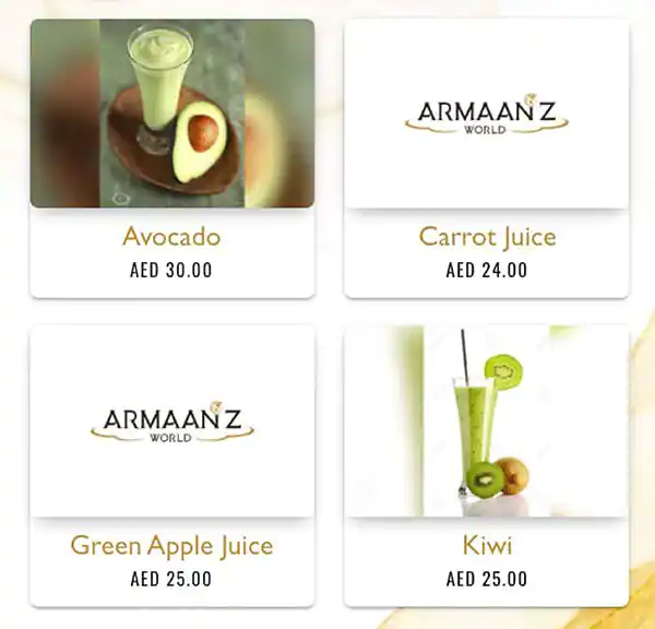 Armaanz World Menu in CITY WALK, Al Safa, Dubai 