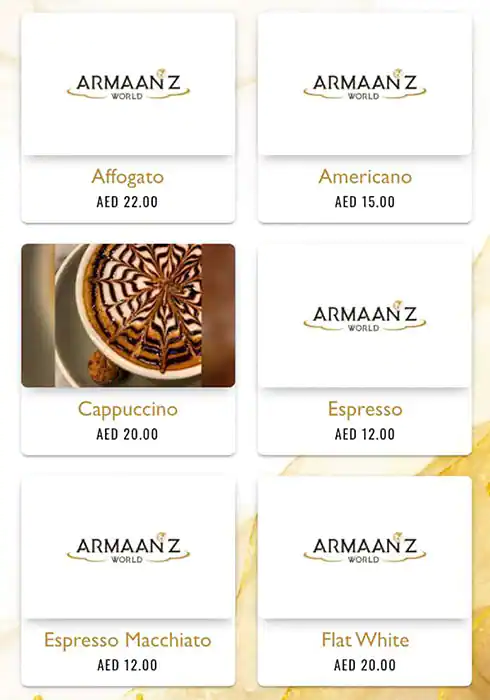 Armaanz World Menu in CITY WALK, Al Safa, Dubai 