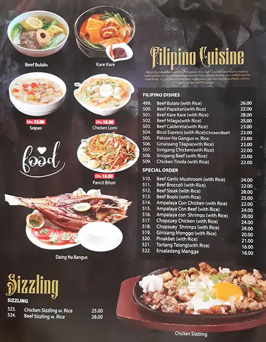 Golden Royal Dining Restaurant Menu 