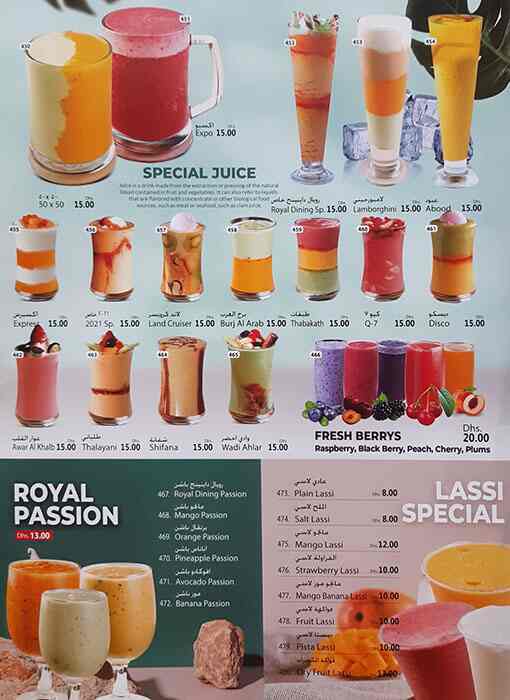 Golden Royal Dining Restaurant Menu 