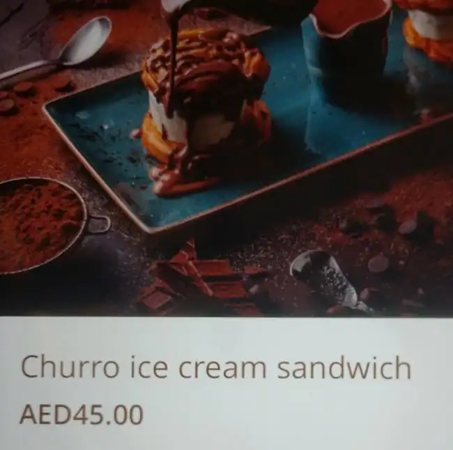 Choco Churro Cafe Menu in The Dubai Mall,Downtown Dubai, Dubai 