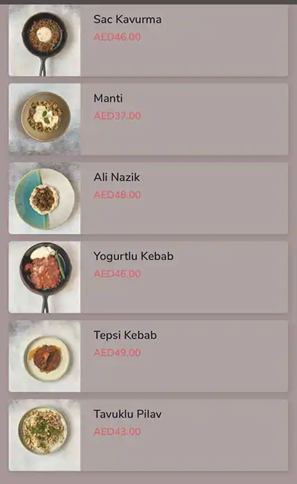 Masa Turkish Eatery Menu in MENA Apart Hotel Al Barsha, Dubai 