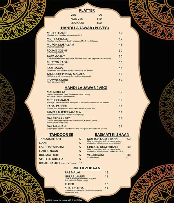 Kebab Konnection Menu in Orchid Vue Hotel, Mankhool, Dubai 