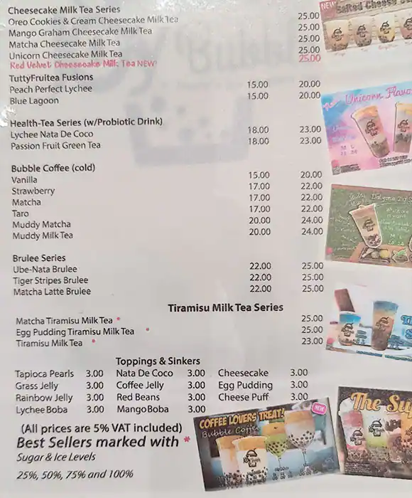 Joy Bubble Menu in Central Mall, Mankhool, Dubai 