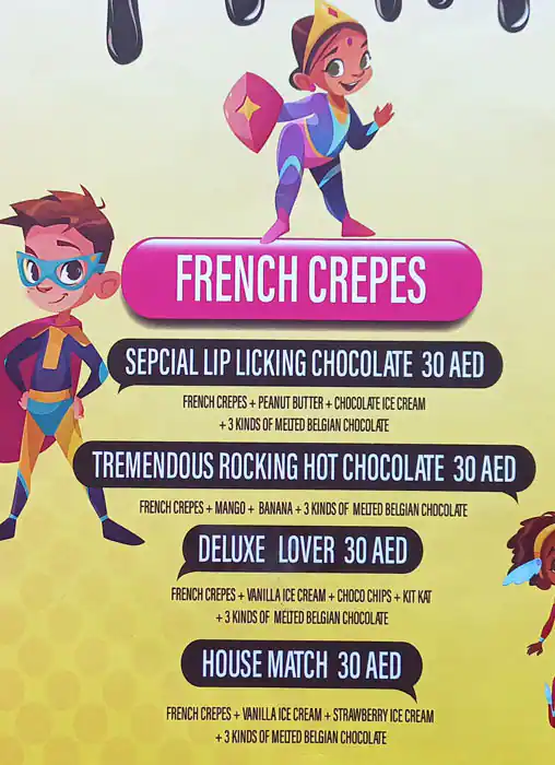 Yalla Choco Menu in Al Karama, Dubai 