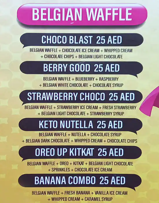 Yalla Choco Menu in Al Karama, Dubai 