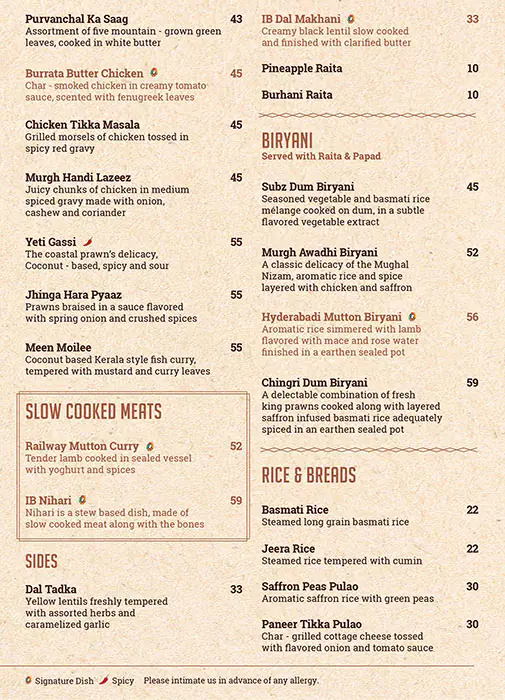 India Bistro - إنديا بيسترو Menu 