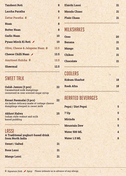 India Bistro - إنديا بيسترو Menu 