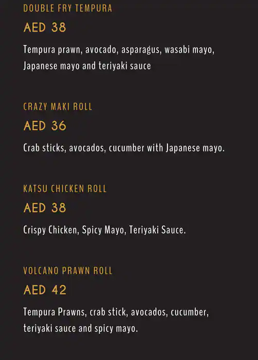 Smoking Doll Menu in Cluster W, Jumeirah Lake Towers, Dubai 