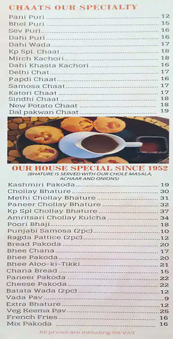 Kailash Parbat Menu in Oud Metha, Dubai 