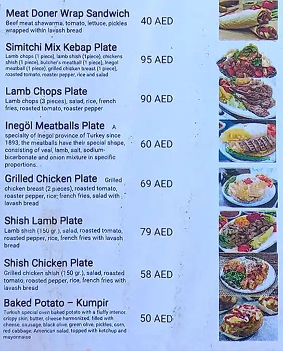 Best restaurant menu near Uzbek