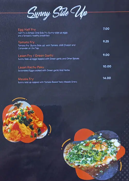 The Crazy Eggs Restaurant Menu 