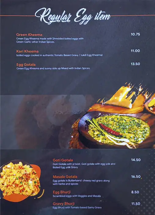 The Crazy Eggs Restaurant Menu 