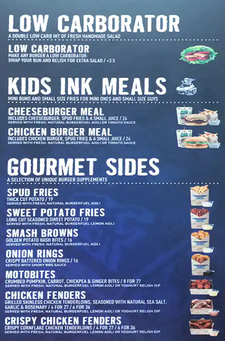 BurgerFuel Menu in Burj Khalifa Area 