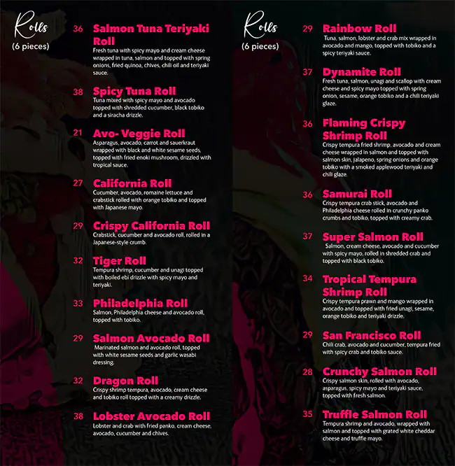 SushiDo Menu in Burj Khalifa Area 