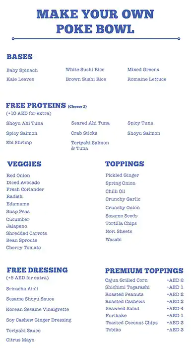 Poke Mania - Simply Poke Bowls Menu 