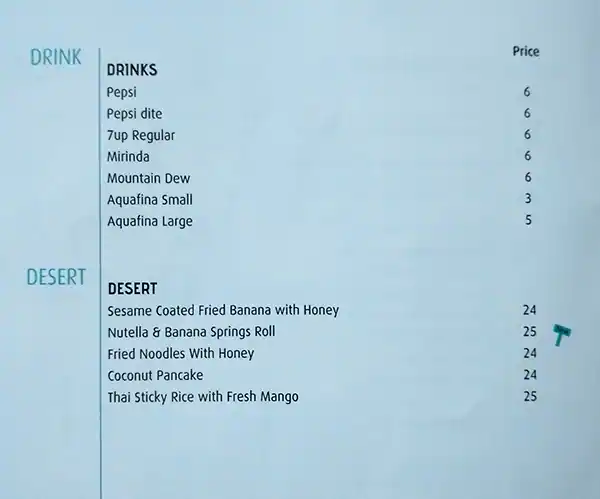 Oriental Box Menu in Barsha 