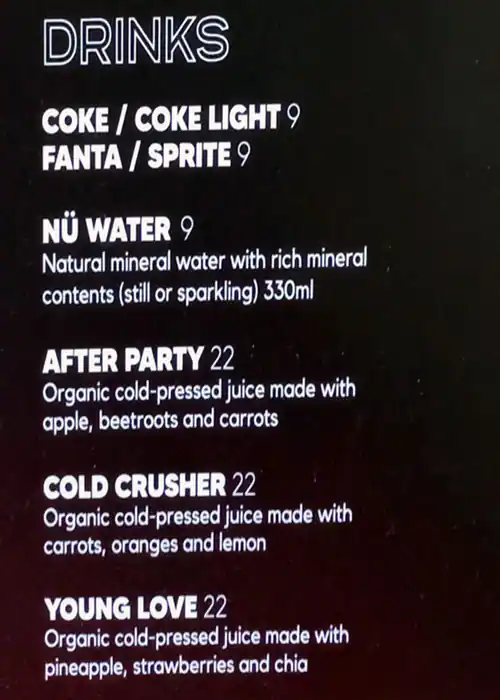 PINSANITY Menu in New Dubai 