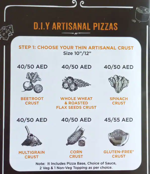 Circle Of Crust Menu in Trade Centre Area, Dubai 