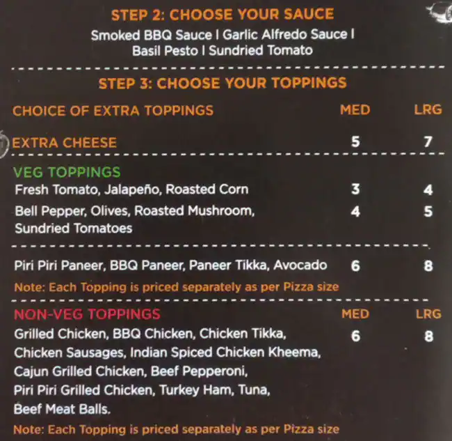 Circle Of Crust Menu in Trade Centre Area, Dubai 